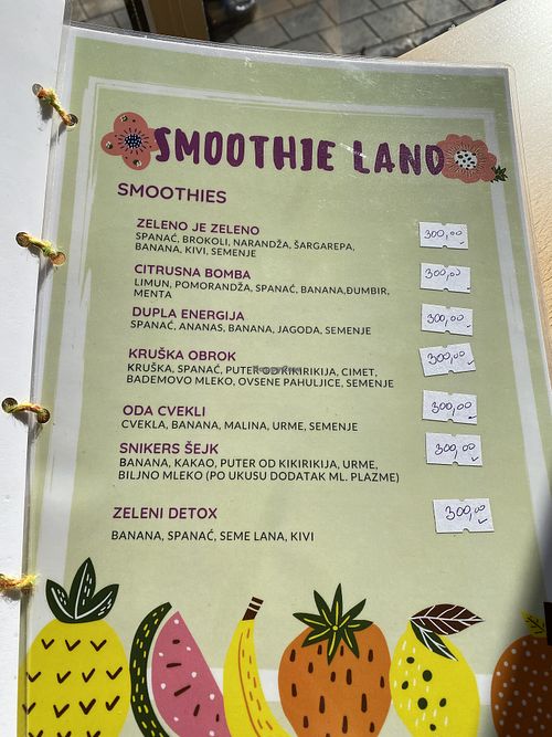 Menu 1 #Veganuary at Smoothie Land in Krusevac