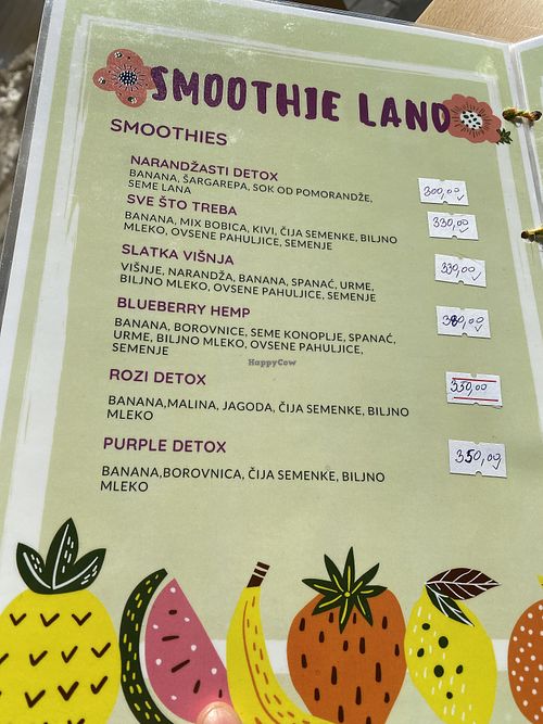 Menu 2 #Veganuary at Smoothie Land in Krusevac