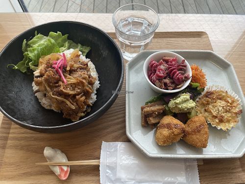 Daily donburi and okazu selection   at Vegan-Deli Optimist! in Sakura