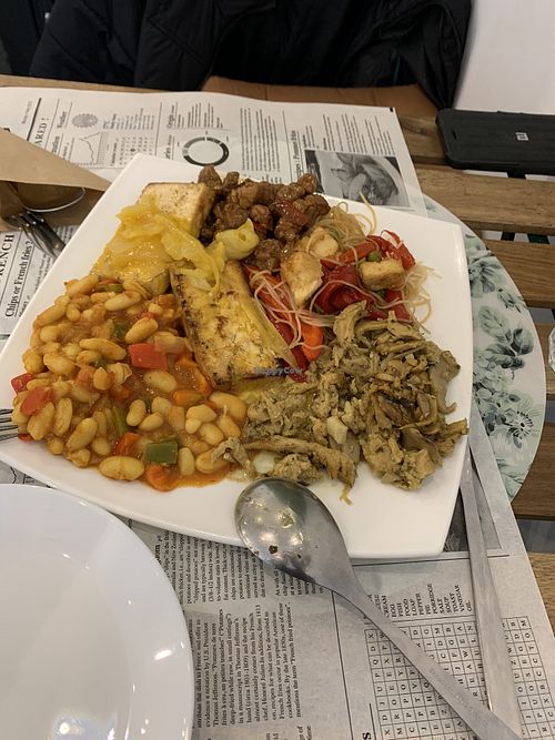 Ponchos - assortment of delicious dishes  at Veggie Sue's in Salamanca