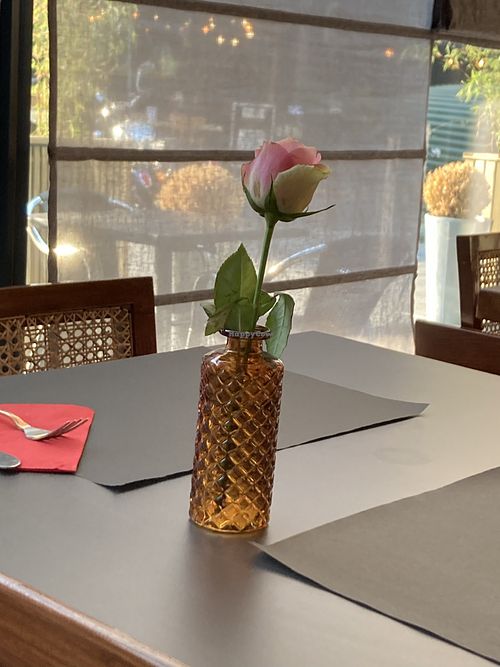 Ambiance with fresh rose  at Chandigarh in Brussels