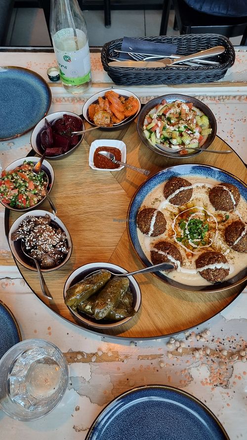 Plate for 2 (shared by 3 people) at 2eat Falafel & Hummus in Riga