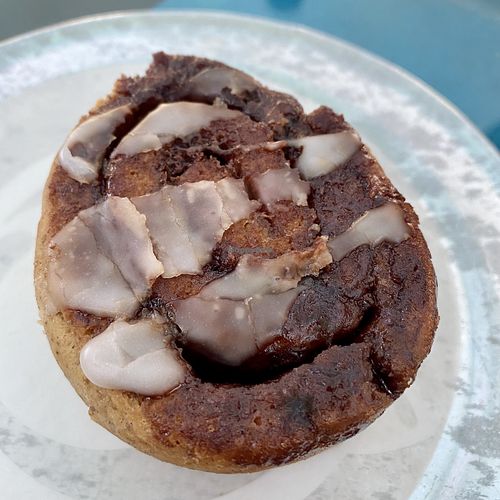 Cinnamon Roll From SunOven Bakery  at CAFÉ BŌKU in Ojai