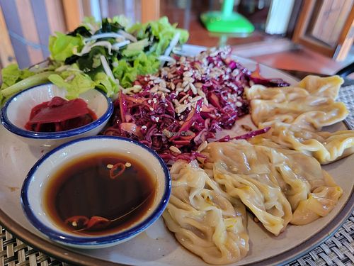 Set meal #4 dimsum #Veganuary at Yoga House in Koh Phangan