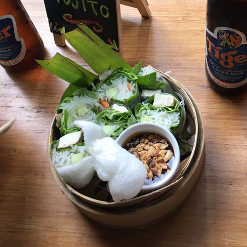 veggie rolls with tofu  at LaVietnamita in Barcelona