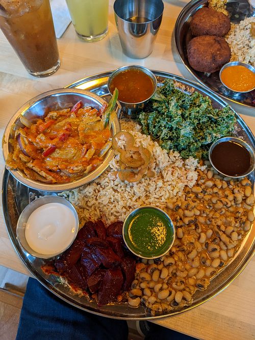 Soy curl thali at The Sudra - The Pearl in Portland