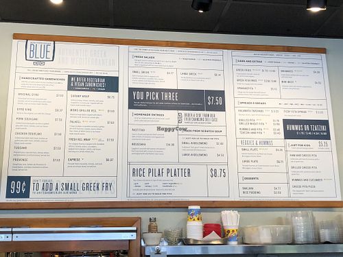 Items with VG next to it are vegan  at Mediterranean Blue in Orlando