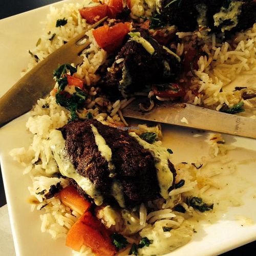 vegan shish kebab yummy! at Meze 119 in St Petersburg