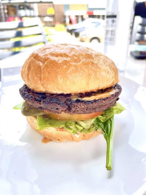 Very tasty Avo No Bull Burger from Kauai.  at KAUAI in Harrismith