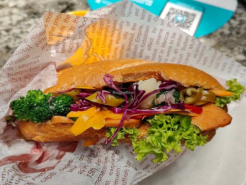 Banh Mi Baguette with Meatless Luncheon at Uniquely Vegetarian 优素 in Central Singapore