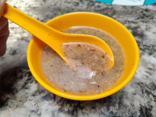 Mushroom soup at Uniquely Vegetarian 优素 in Central Singapore