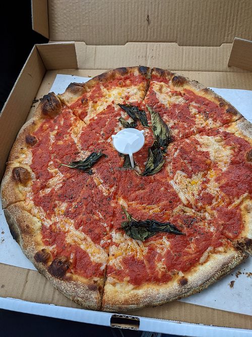 Small Vegan Pie at Apizza! in New Paltz