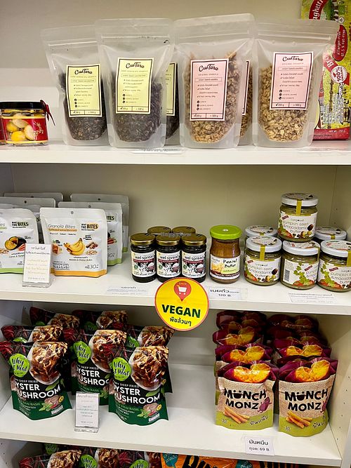 Vegan section  at Dack Sukkapap in Bangkok