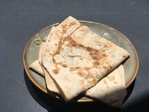 Syrian flat bread with zaatar filling at Mezze in Lisbon