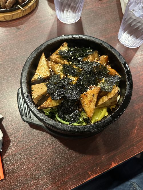 bibimbap with tofu   at Sizzling Kitchen in Lowell