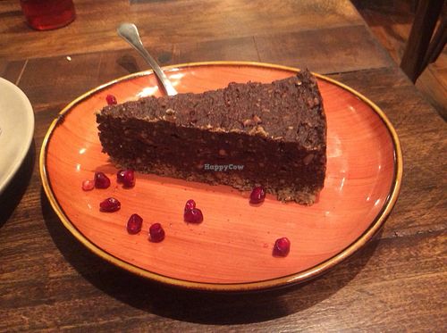 The chocolate cake. Filling and not too sweet. at VegANGELov  in Belgrade