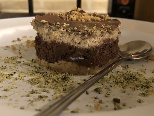 A vegan version of Ledene Kocke but seriously creamy and sugar free  at VegANGELov  in Belgrade