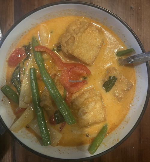 Red curry (specified vegan with tofu)  at Blue Moon in Attleboro