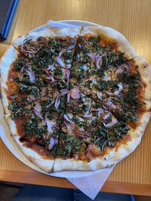 Walnut sausage pizzaa  at Session in Campbell River