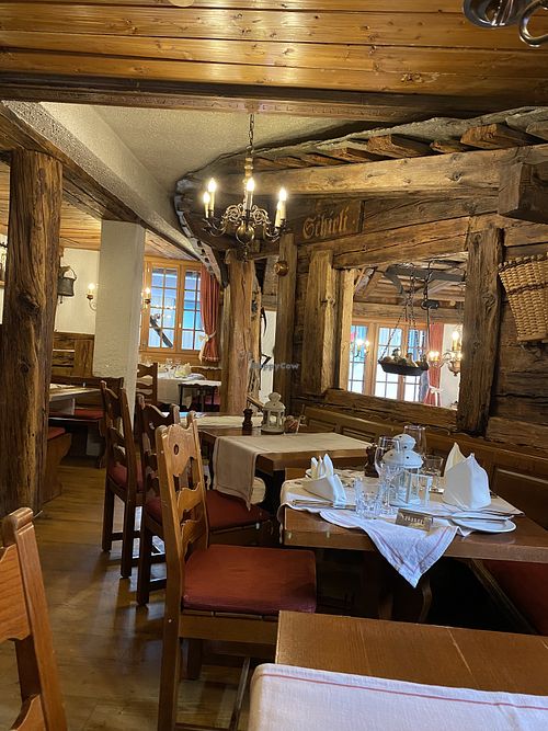 Inside at La Ferme in Saas-fee
