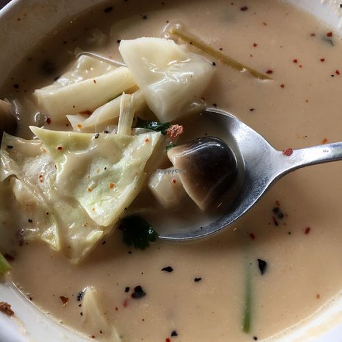 Tom Kha Cabbage vegan soup at Bon Appe Thai in Jackson