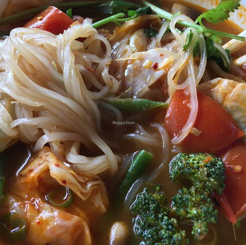 Tom Yum Noodle Soup vegan at Bon Appe Thai in Jackson
