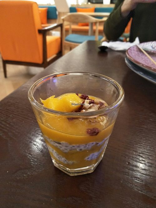 Mango chia pudding at LN Fortunate Coffee in Shanghai