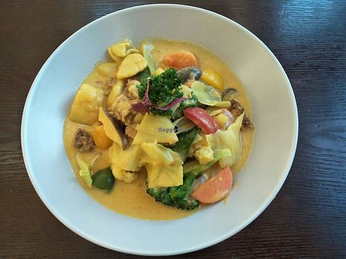 Thai style curry #Veganuary at LN Fortunate Coffee in Shanghai