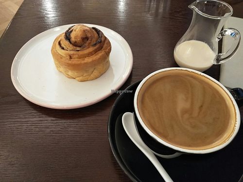 Chocolate cinnamon swirl & coffee with oat milk. #Veganuary at LN Fortunate Coffee in Shanghai