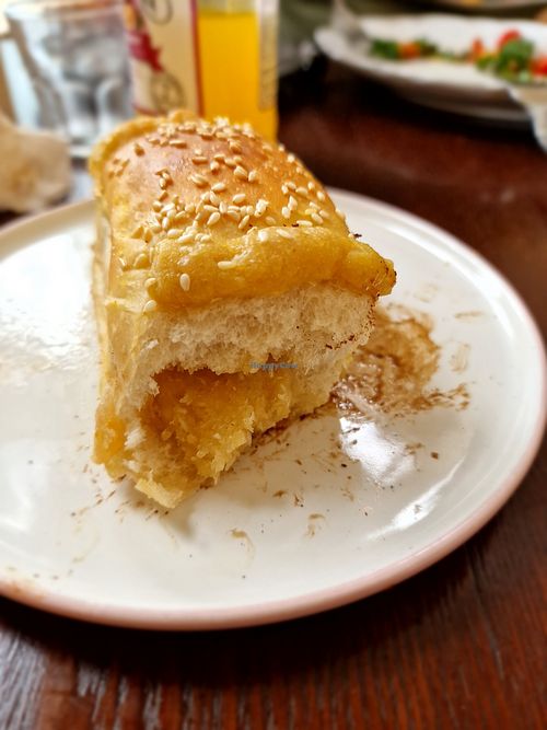 Hong Kong bun filled with coconut marzipan at LN Fortunate Coffee in Shanghai