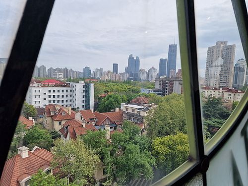 Outside patio at LN Fortunate Coffee in Shanghai