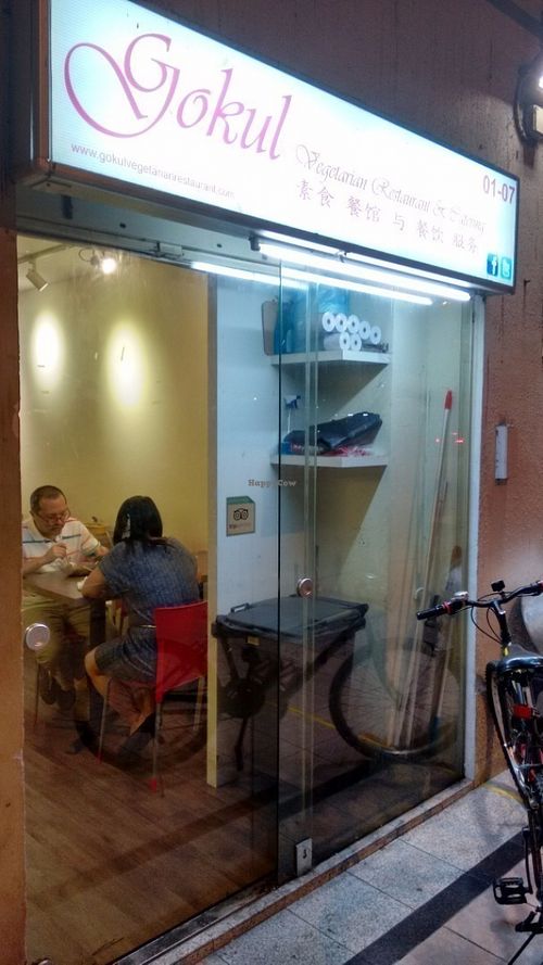 Entrance at Gokul Vegetarian Restaurant - Fortune Centre in Central Singapore