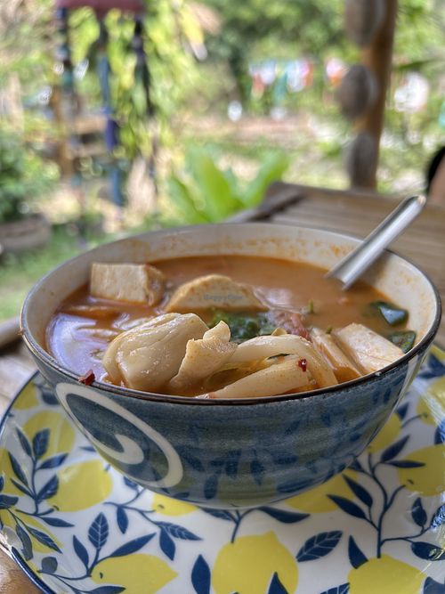 Tom yam soup   at JaJa's Restaurant Thai Vegan in Koh Phangan