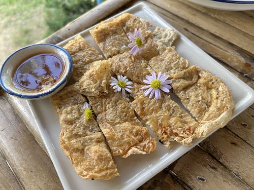 Vegan omelette   at JaJa's Restaurant Thai Vegan in Koh Phangan