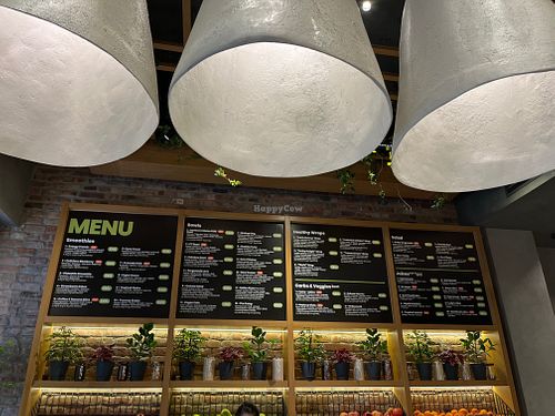 Wall menu  at Fit Food in Tirana