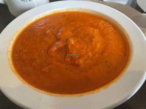 Tomato and basil soup.  at Crushcakes & Cafe in Santa Barbara
