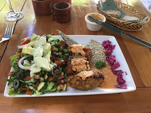 falafel platter  at El Huerto in Santiago