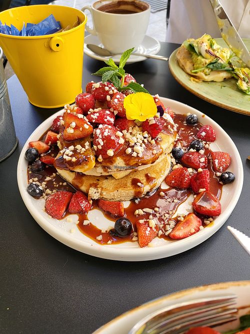 Vegan pancakes at Brunchit in Malaga