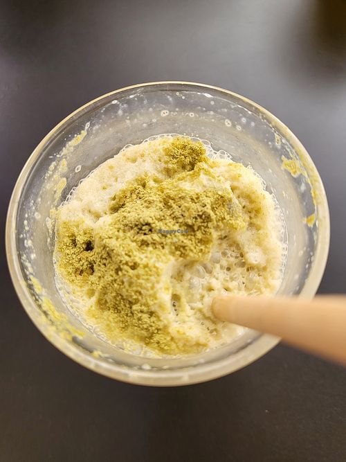 Matcha frappe with oat milk at Brunchit in Malaga