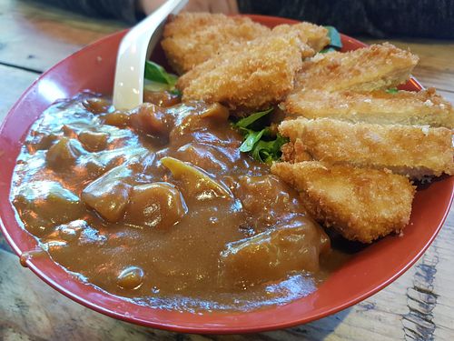 Mock chicken Katsu curry at Mr Miyagi in Sheffield