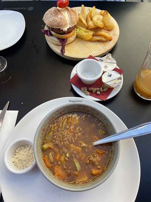 our lunch  at Las Cremas De Souza in Gran Canaria