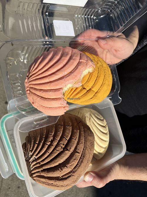 Vegan conchas  at Los Tarascos in Santa Barbara