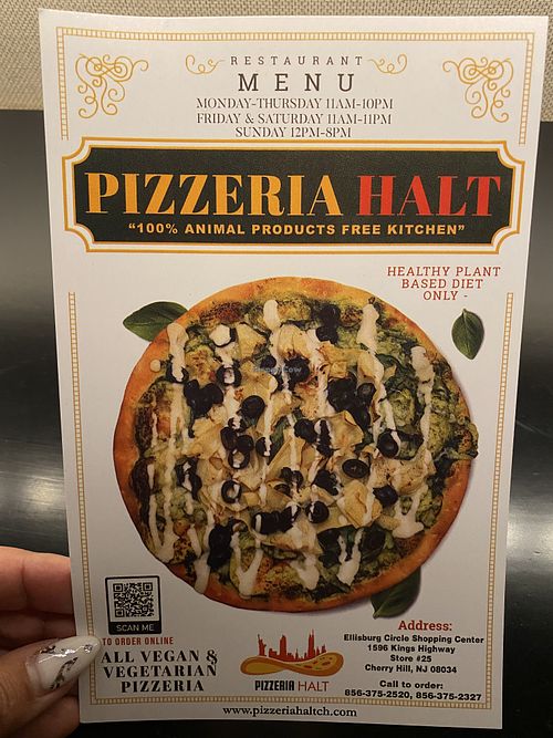 Run, don’t walk😄#Veganuary at Pizzeria Halt in Cherry Hill