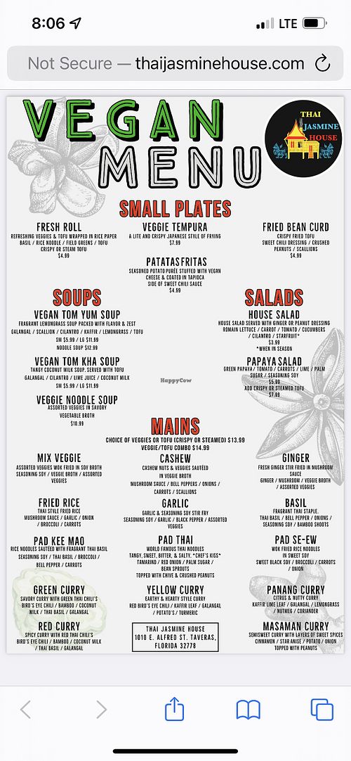   at Thai Jasmine House in Tavares