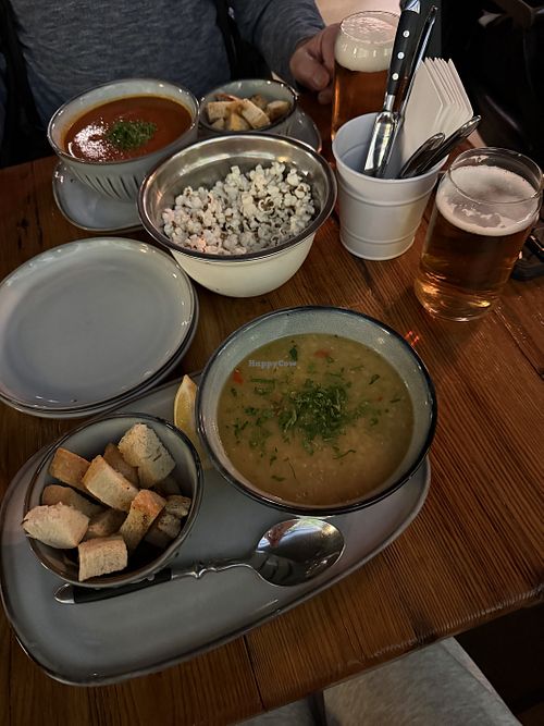 Чечевичный веган суп. Попкорн в подарок   at Drunk Cherry in Gudauri
