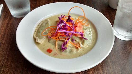Curry dumplings at Urban Vegan - Lake View in Chicago