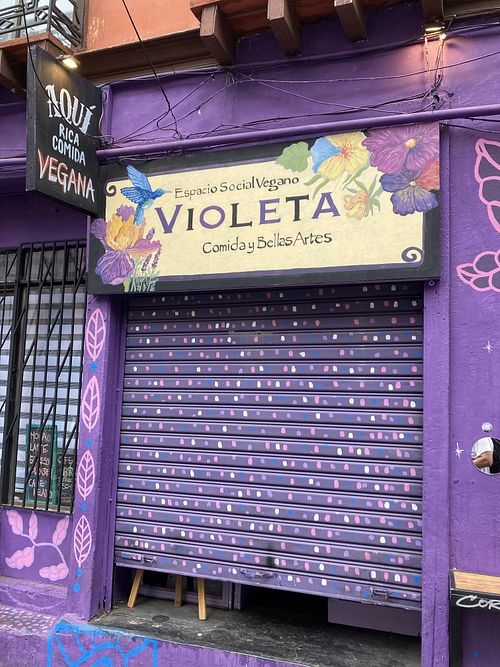 New look from outside  at Violeta Dulceria Vegana in Valparaiso