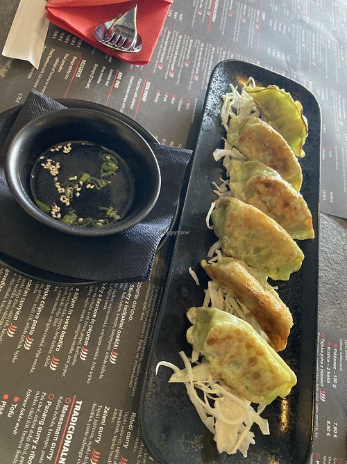gyozas  at ARROI Restaurant in Bled