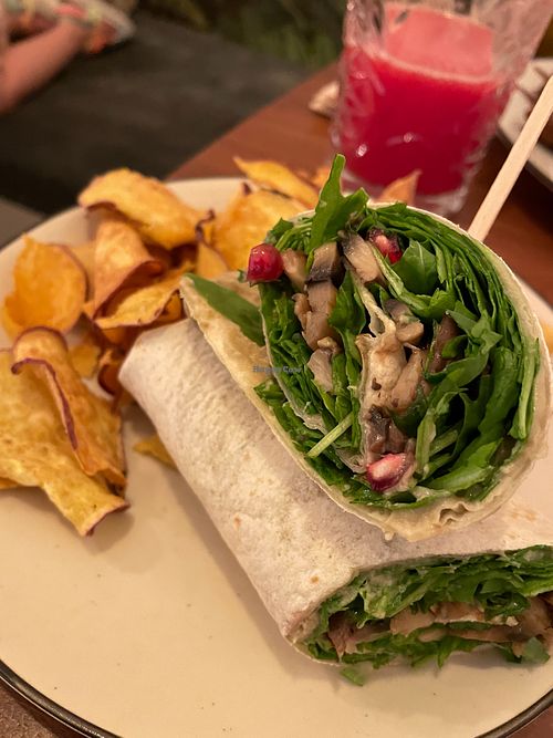 Vegan wrap at Hygge in Lisbon
