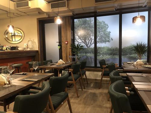 The seating area at the back   at AhimSa Vega-Yoga in Belgrade